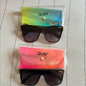 Quay Australia Sunglasses with Cases and cloths.